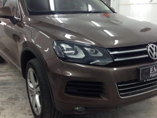 Бронирование фар автомобиля VW Touareg